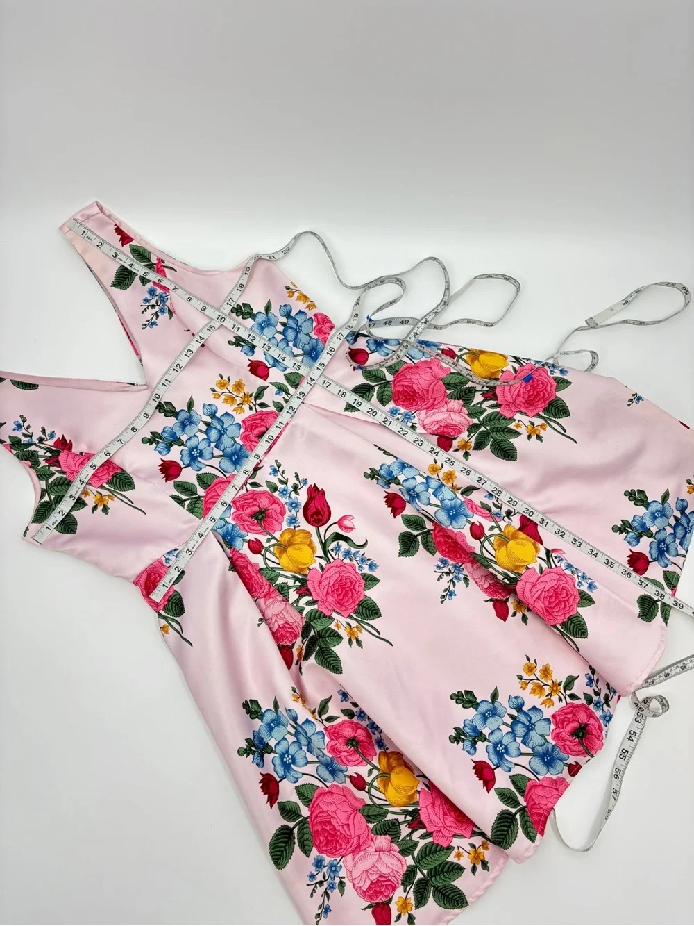 Liza Luxe Mini Dress Sleeveless Pink Floral Dress - Picture 10 of 14
